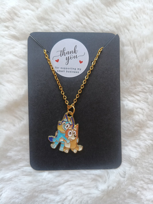 ππ§‘π Blue Heeler Sisters Cartoon Dogs Handmade Necklace