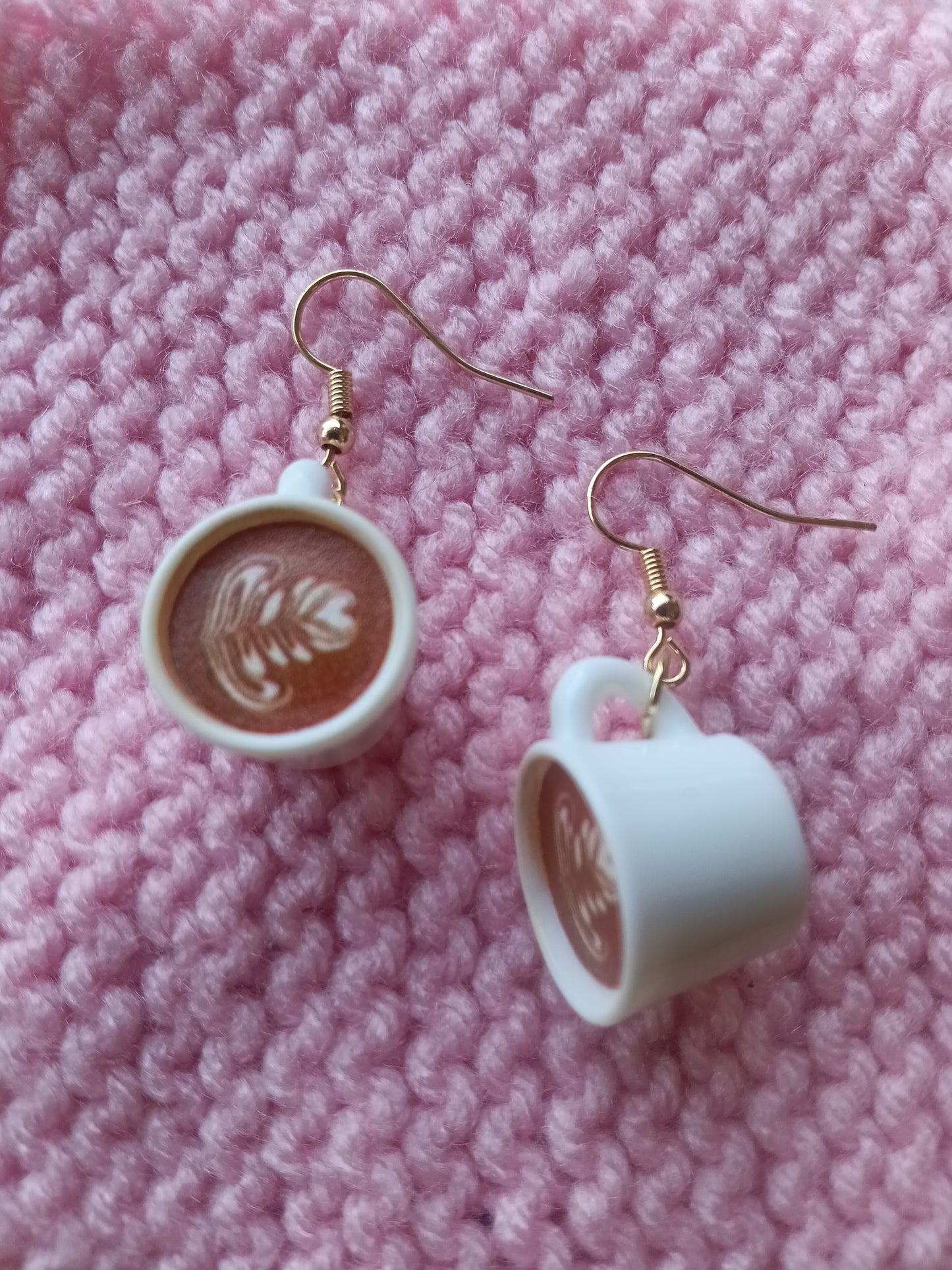 Adorable Swirl Coffee Cup Earrings