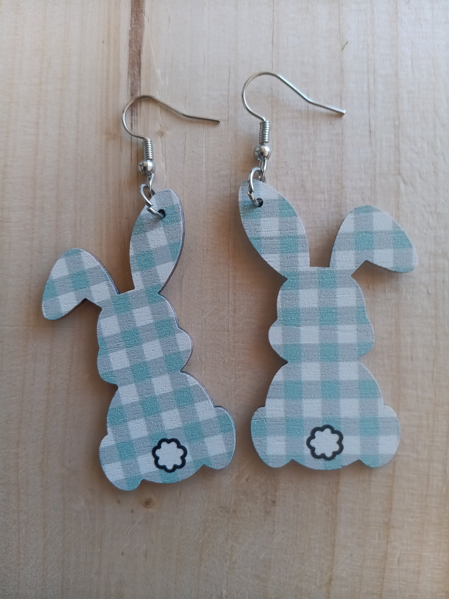 Adorable Easter Bunny Cottontail Earrings (Various Colors and Patterns)