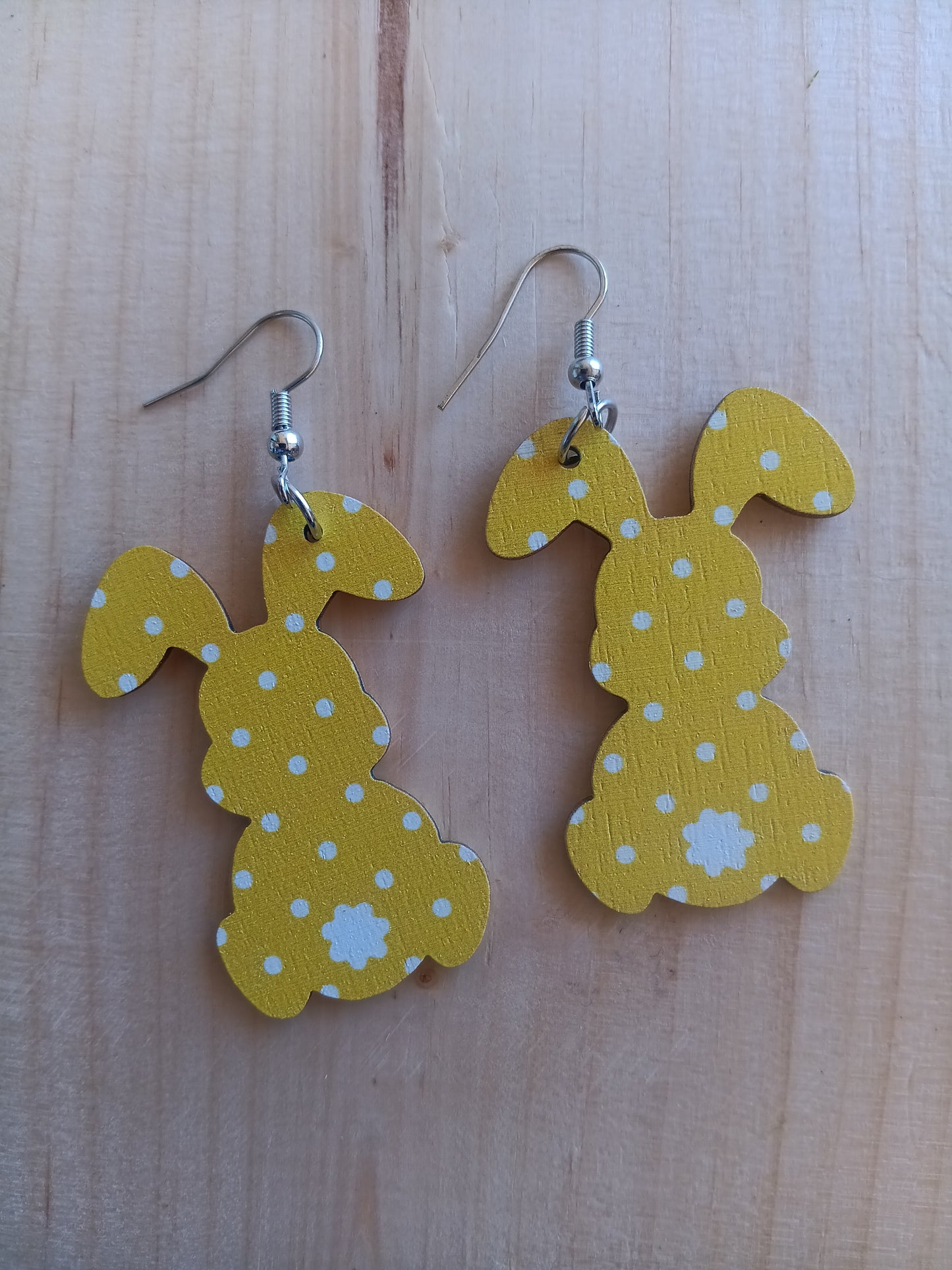 Adorable Easter Bunny Cottontail Earrings (Various Colors and Patterns)