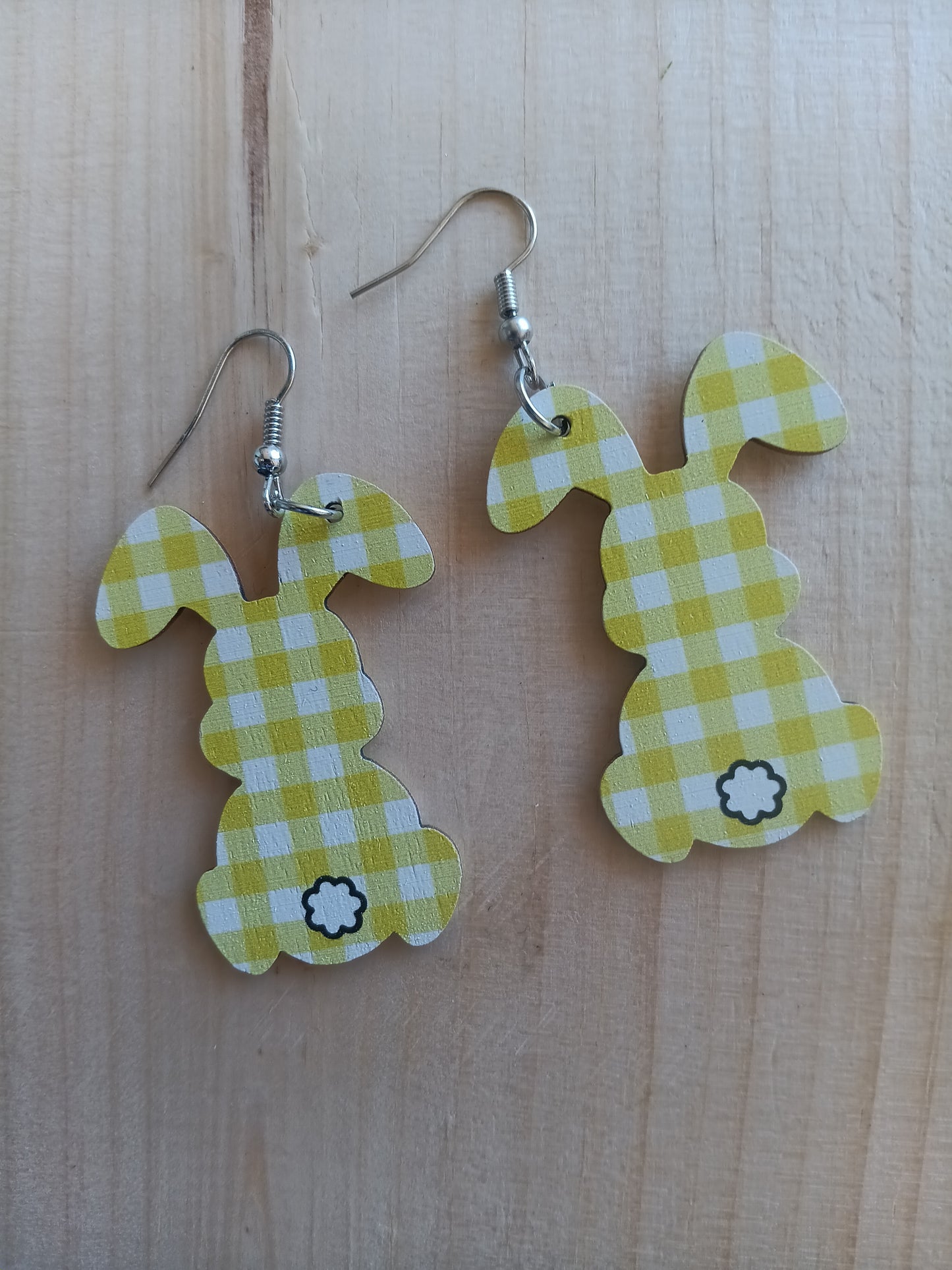Adorable Easter Bunny Cottontail Earrings (Various Colors and Patterns)