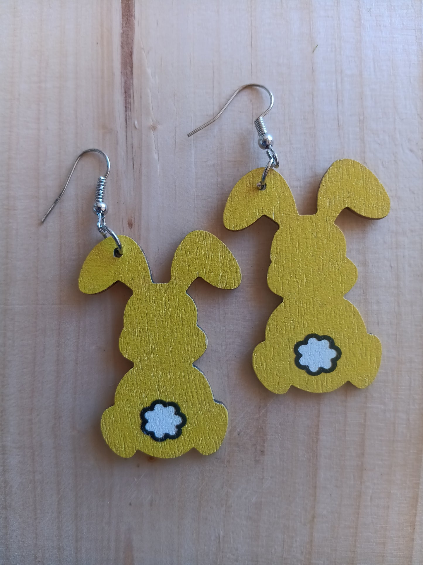 Adorable Easter Bunny Cottontail Earrings (Various Colors and Patterns)