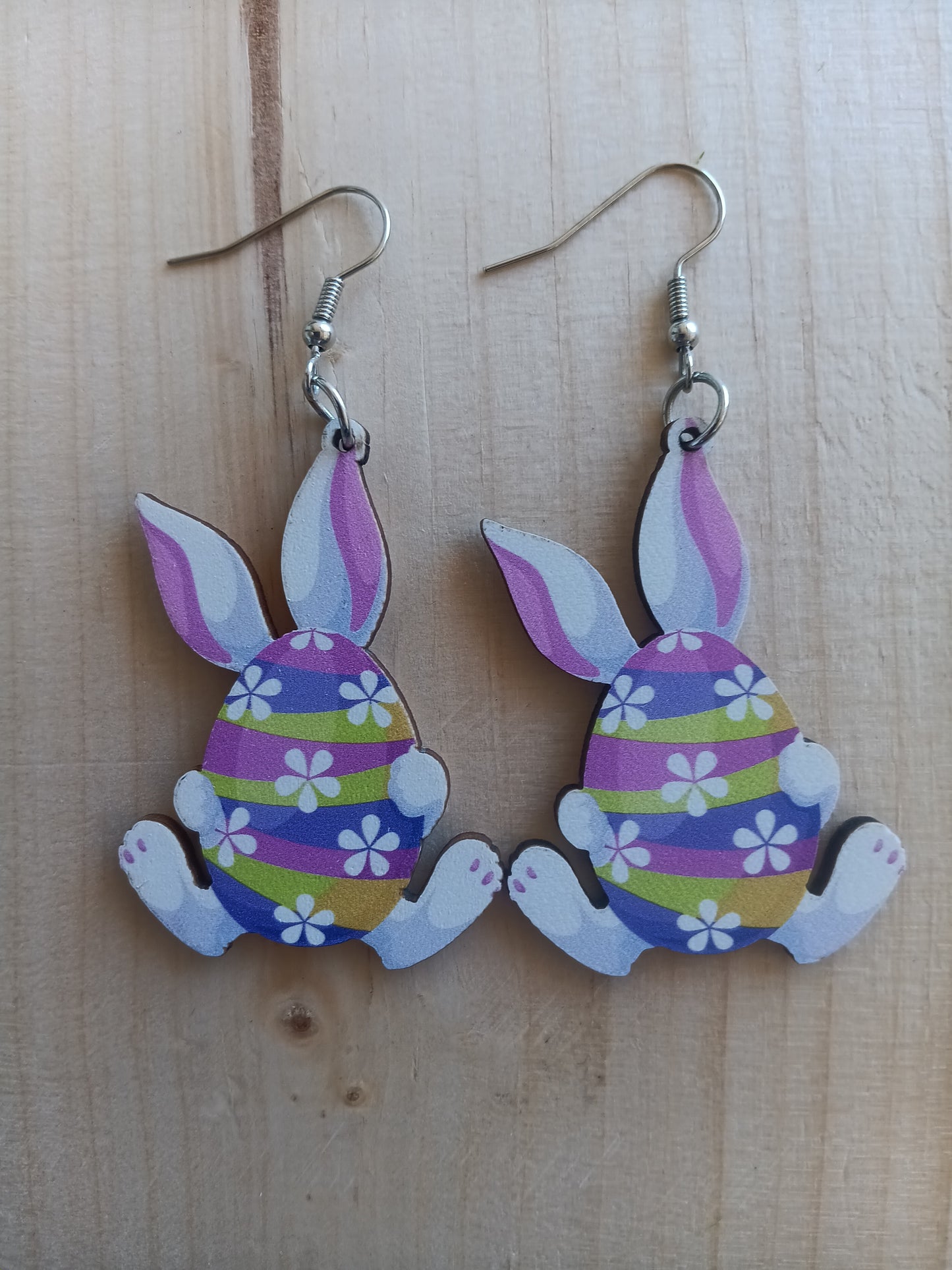 Adorable Easter Egg with Bunny Ears Earrings