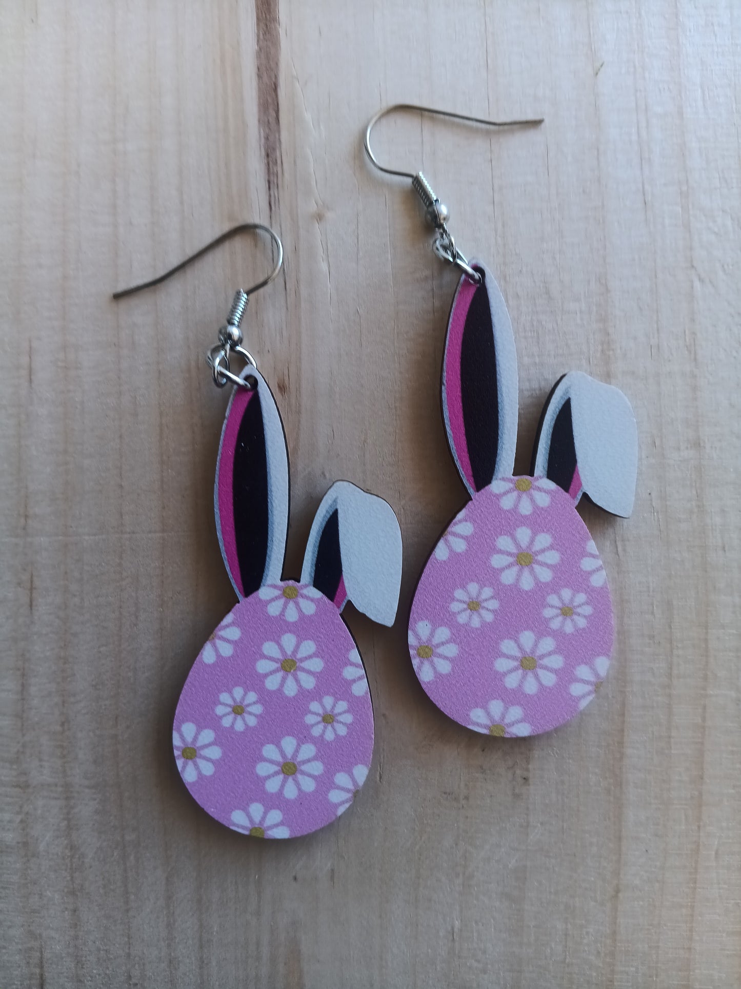 Adorable Easter Egg with Bunny Ears Earrings