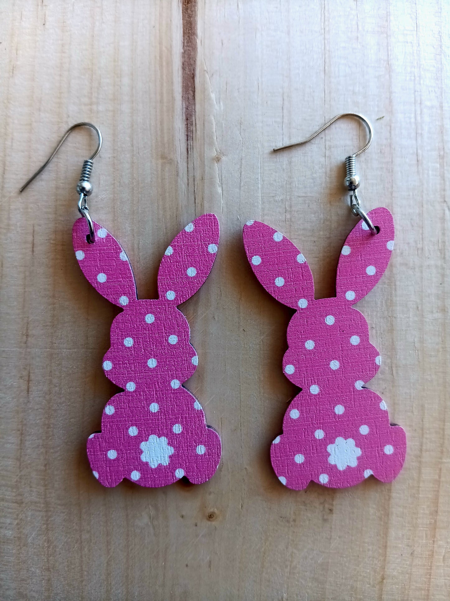 Adorable Easter Bunny Cottontail Earrings (Various Colors and Patterns)