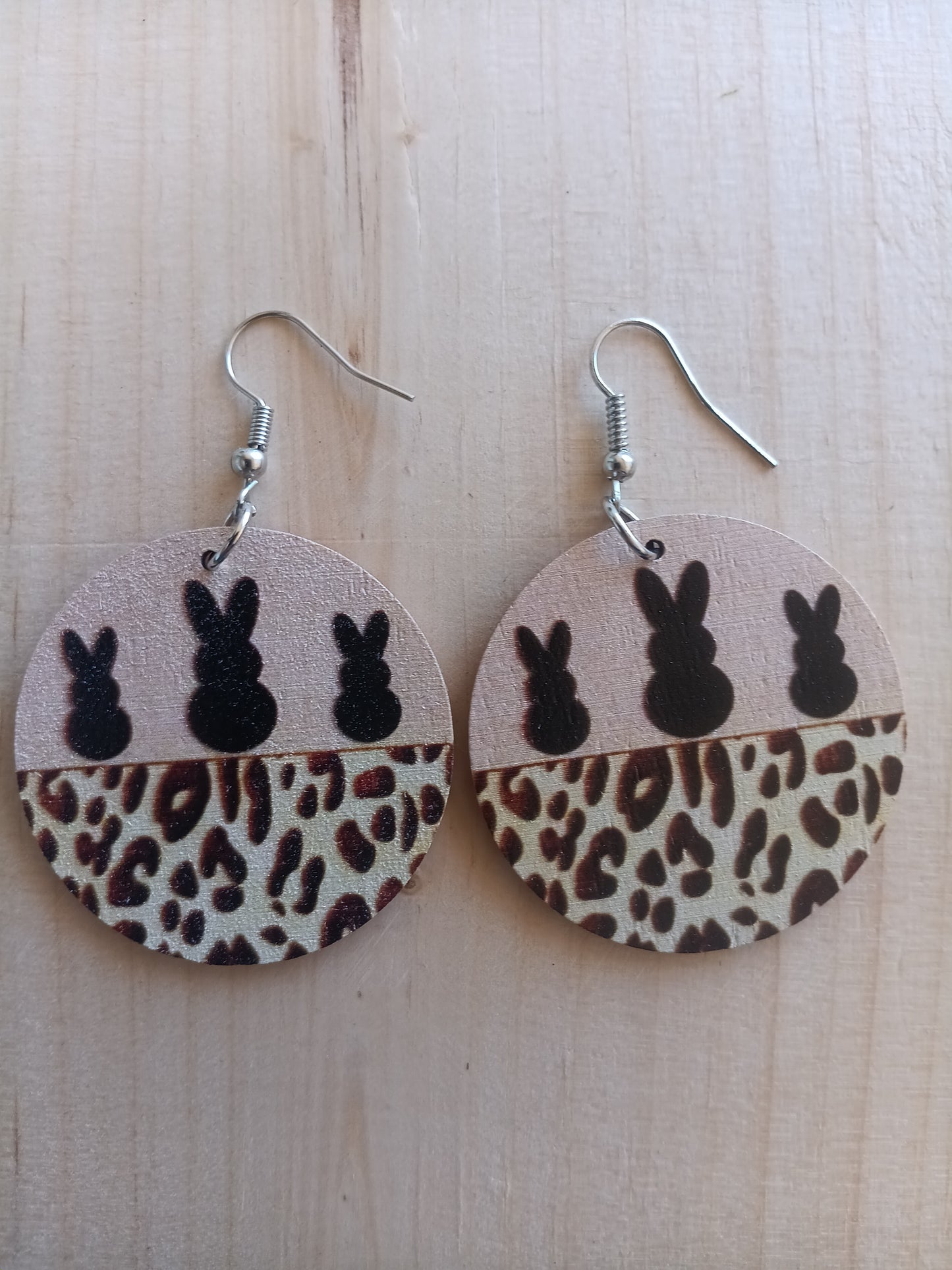Adorable Animal Print Easter Bunny Earrings