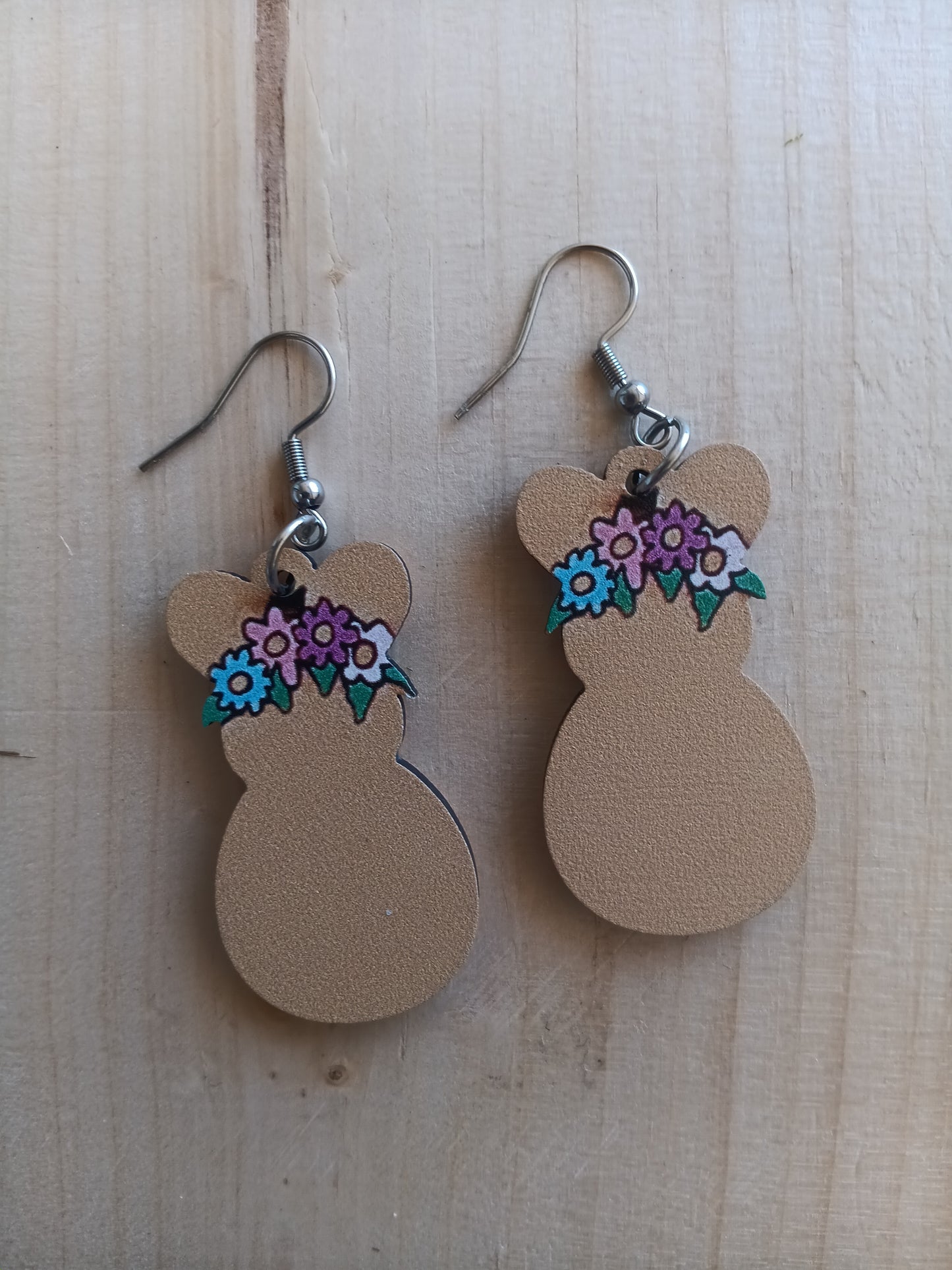 Beautiful Floral Boho Bunny Earrings