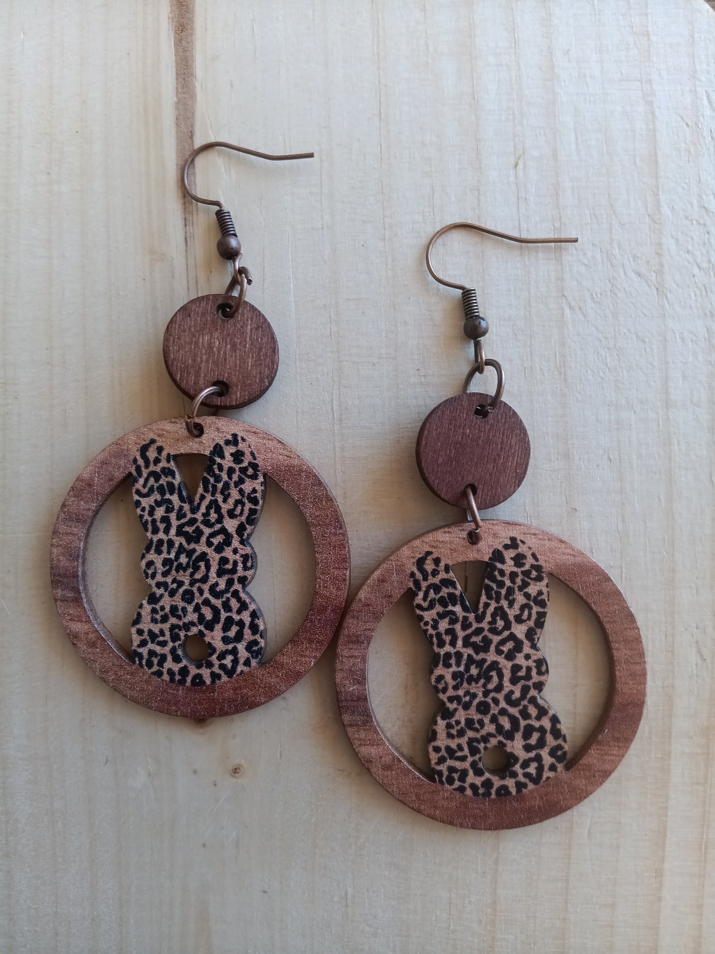 Adorable Animal print Easter Bunny Earrings