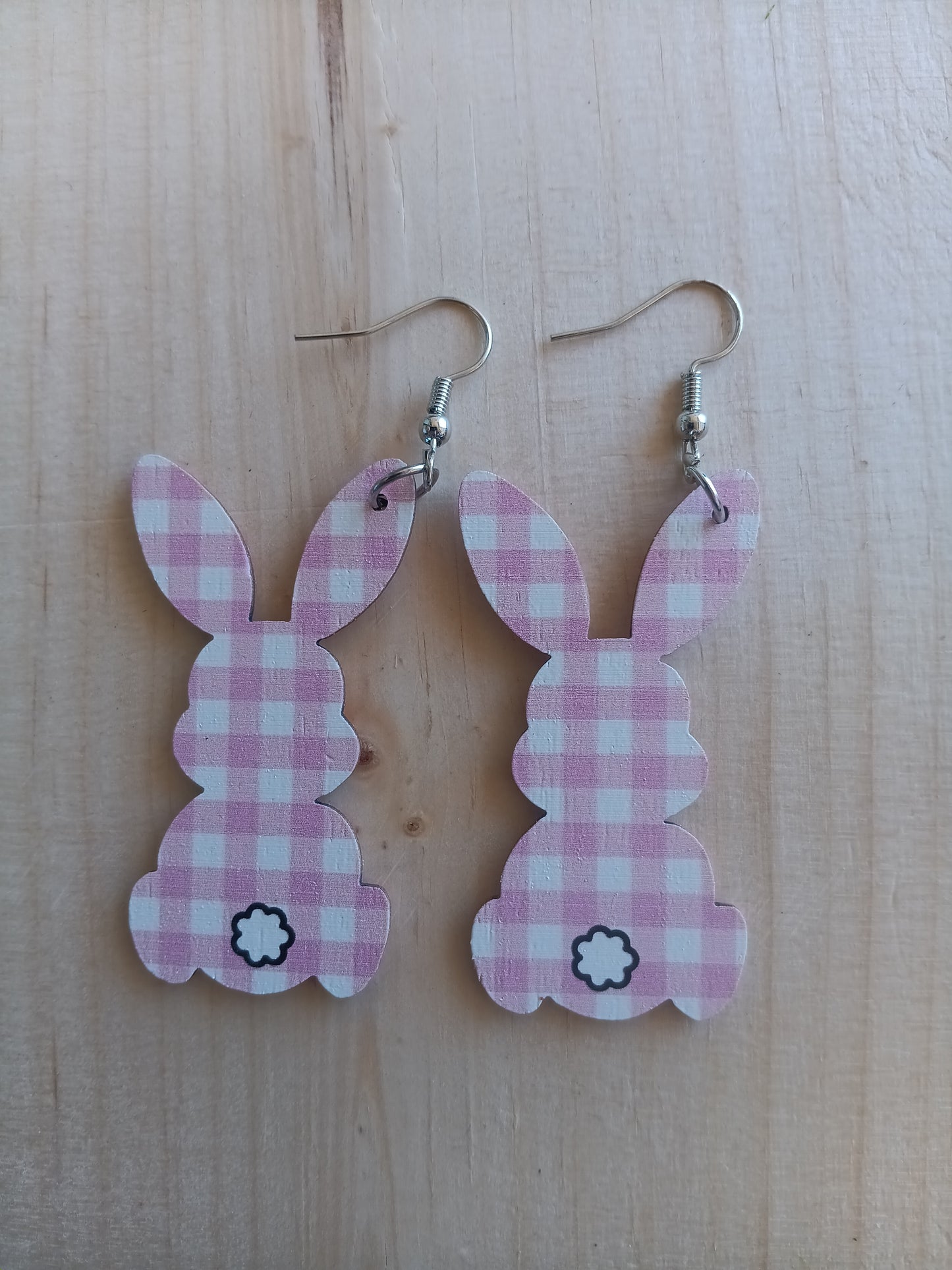 Adorable Easter Bunny Cottontail Earrings (Various Colors and Patterns)