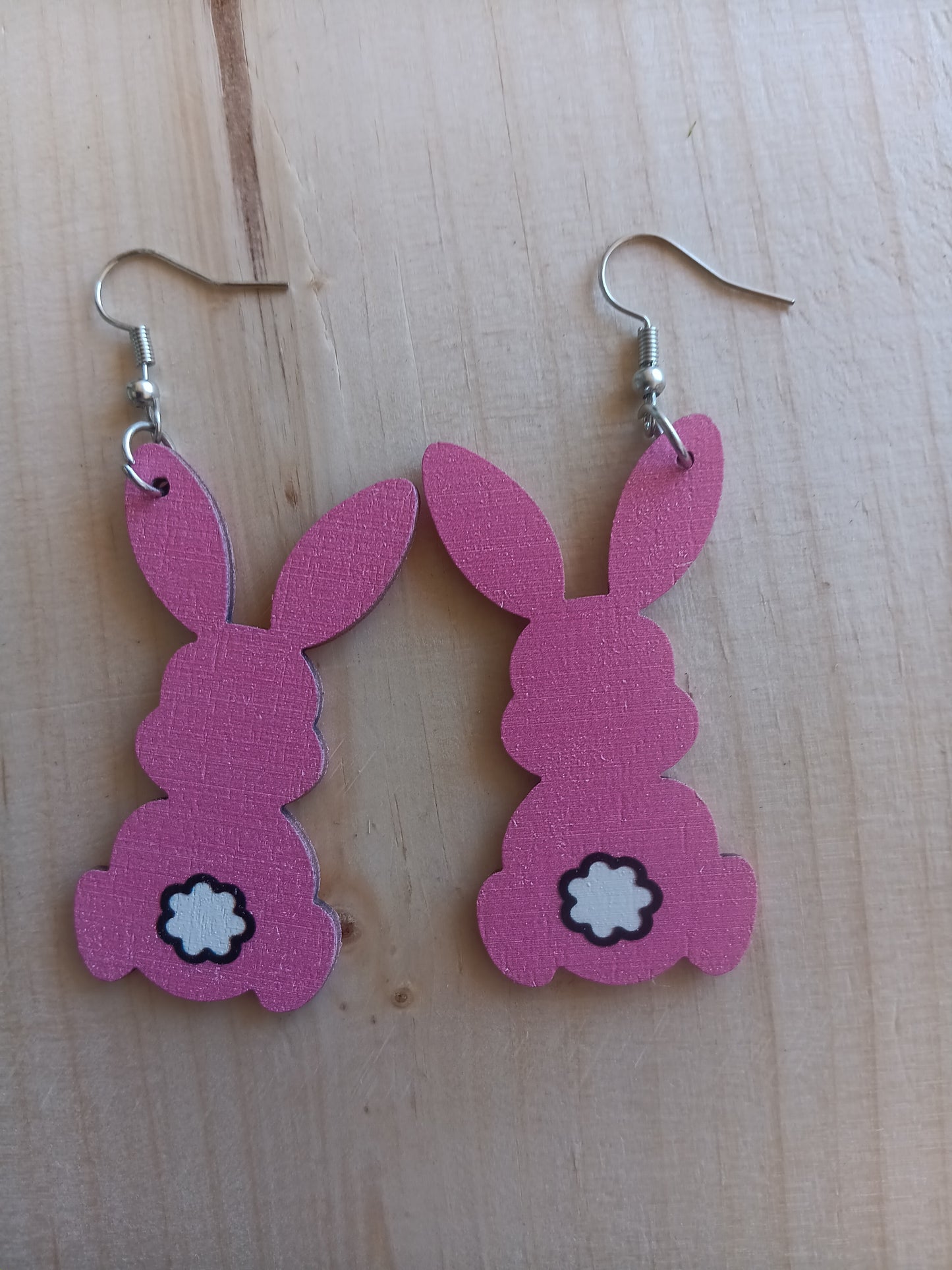Adorable Easter Bunny Cottontail Earrings (Various Colors and Patterns)