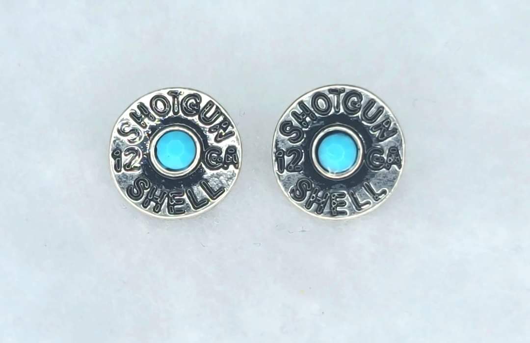 Retro Western Shotgun Shell Stud Earrings
