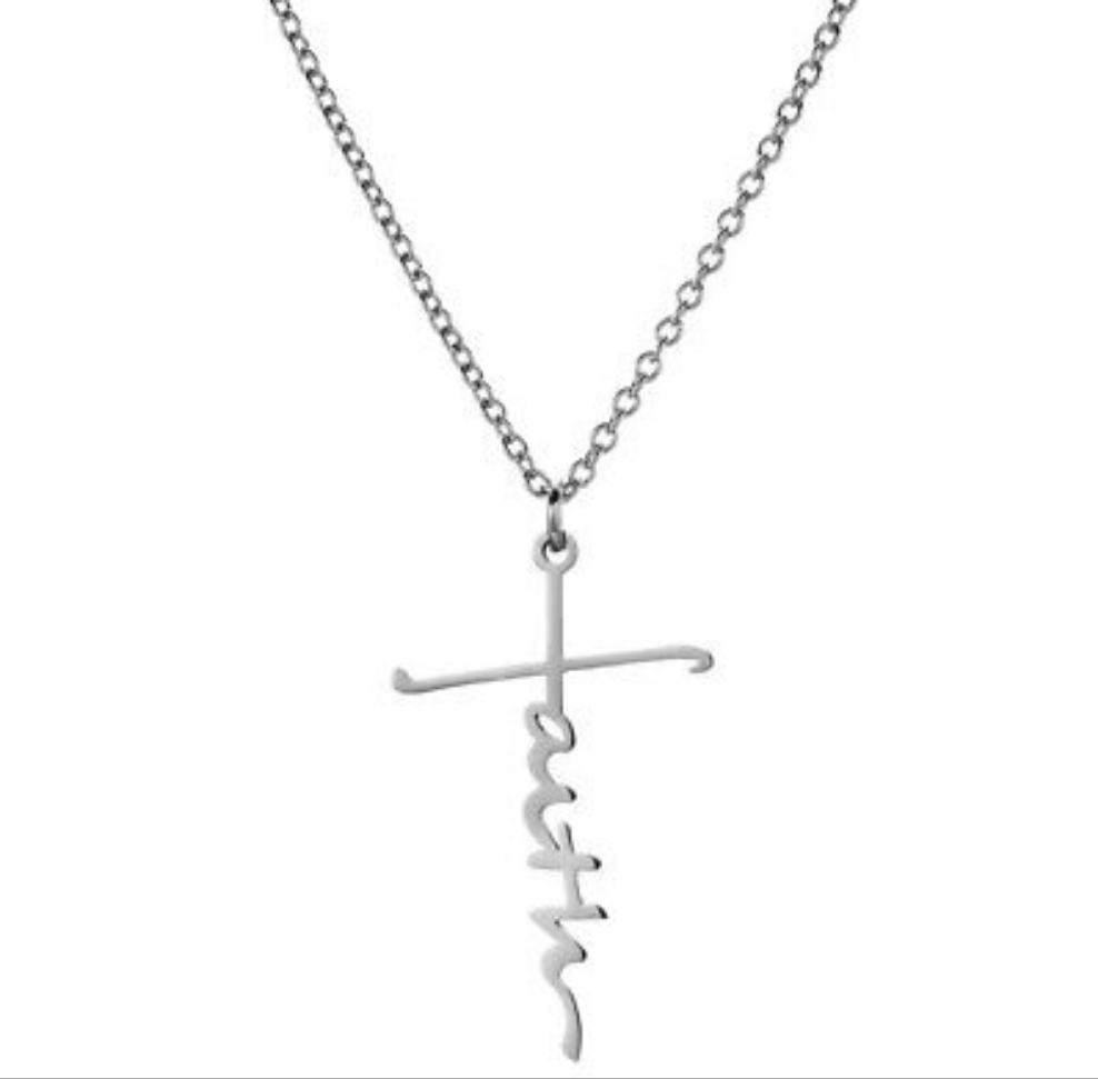Small Beautiful Faith Cross Jewelry Gift Set(both), Necklace(only), or Earrings(only)