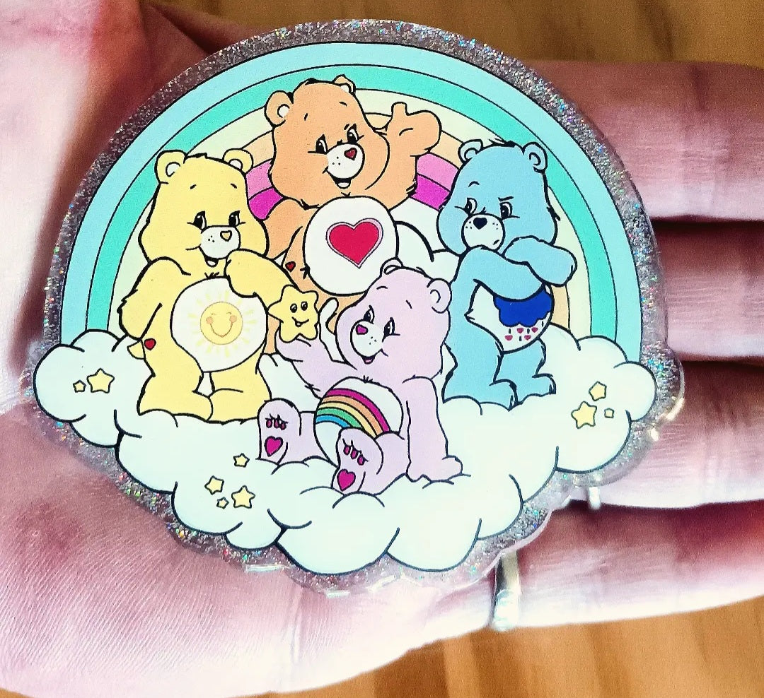 Adorable CareBears Strong hold Magnet approximately 3 inches Acrylic handmade