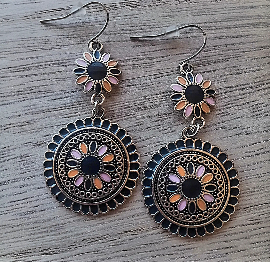 Colorful Floral Bohemian Earrings