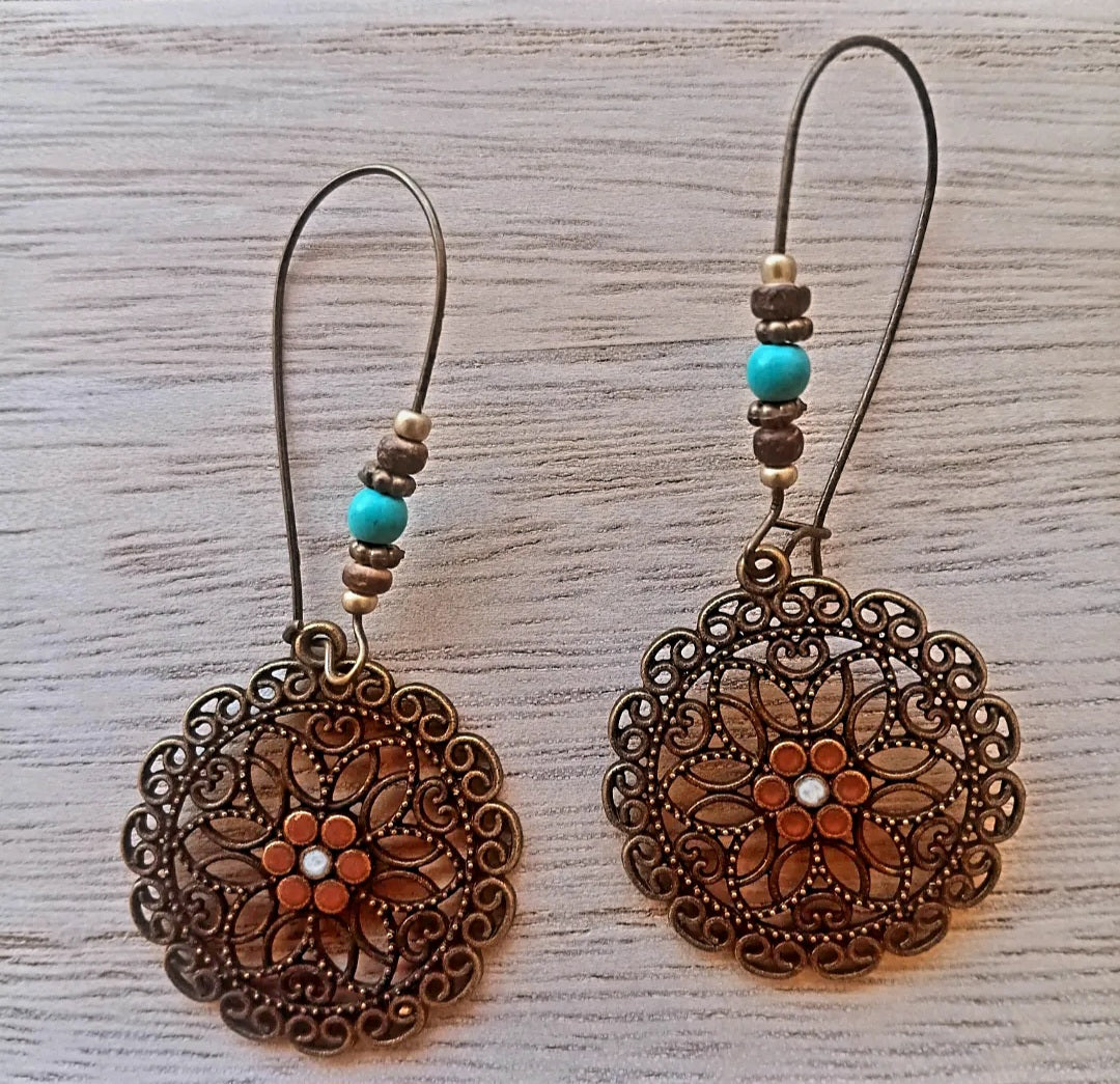 Adorable Beaded Bohemian Drop Earrings
