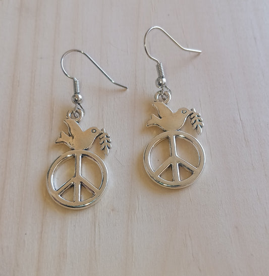Beautiful Peace Dove Earrings