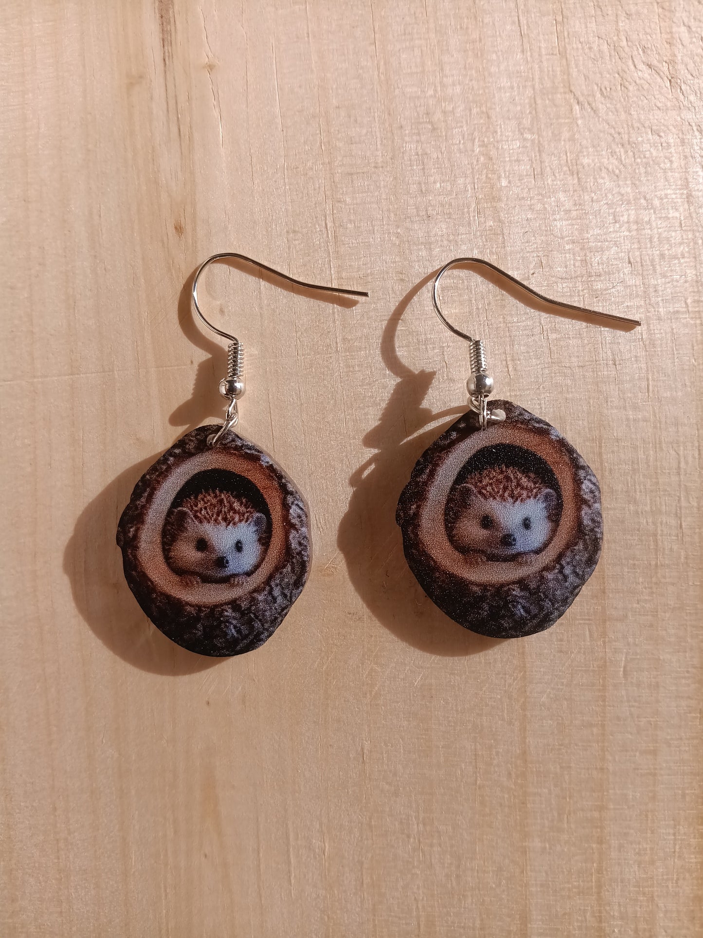 Cute Peek-a-Boo Hedgehog Earrings
