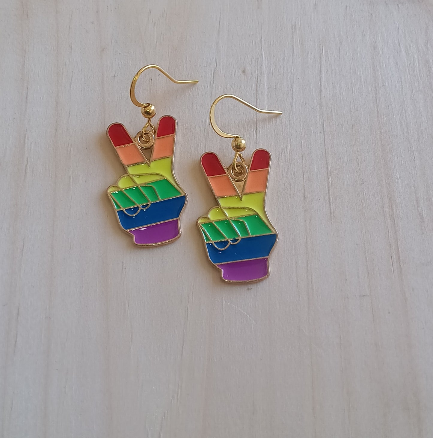 Rainbow Peace Earrings