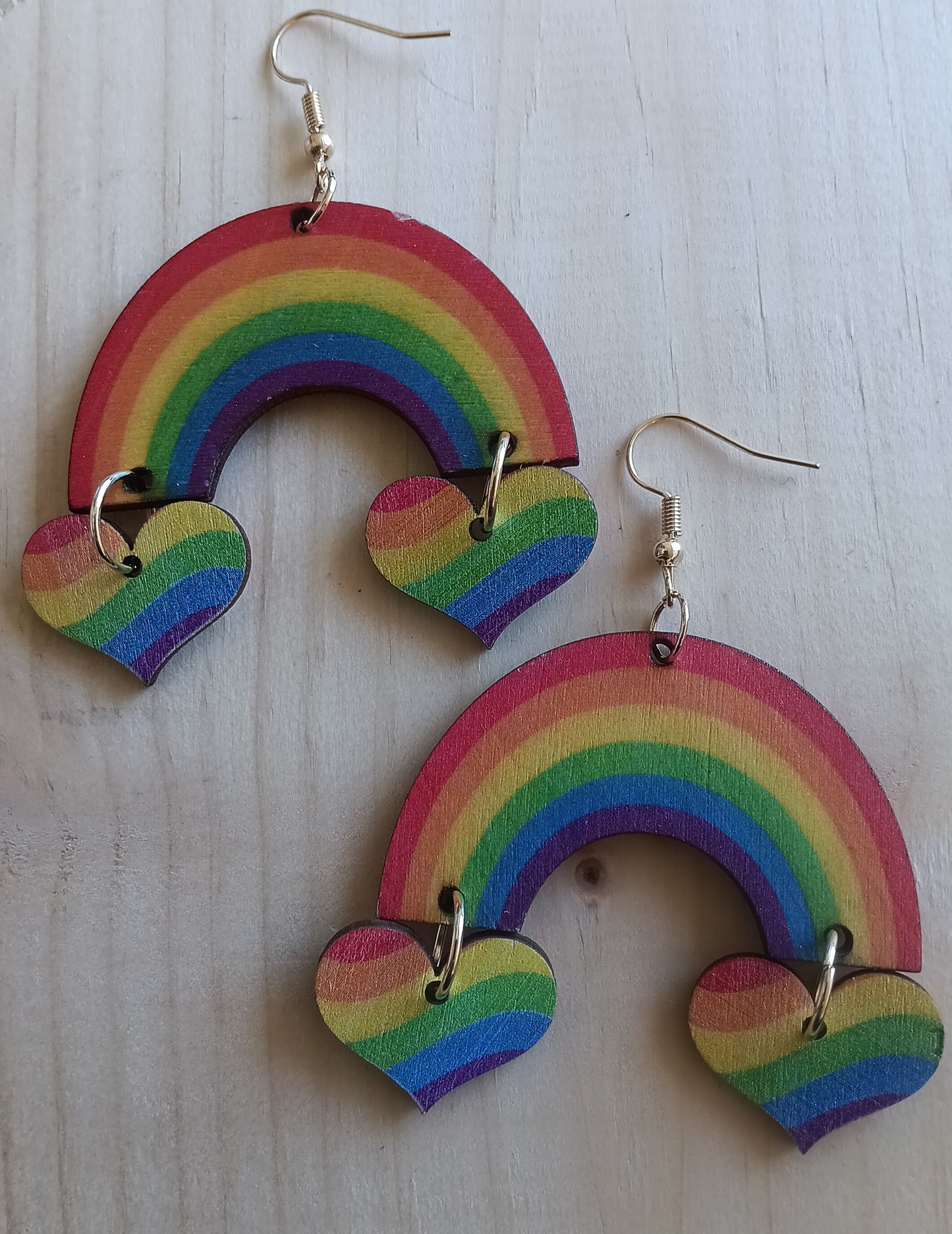 Heart Rainbow Earrings