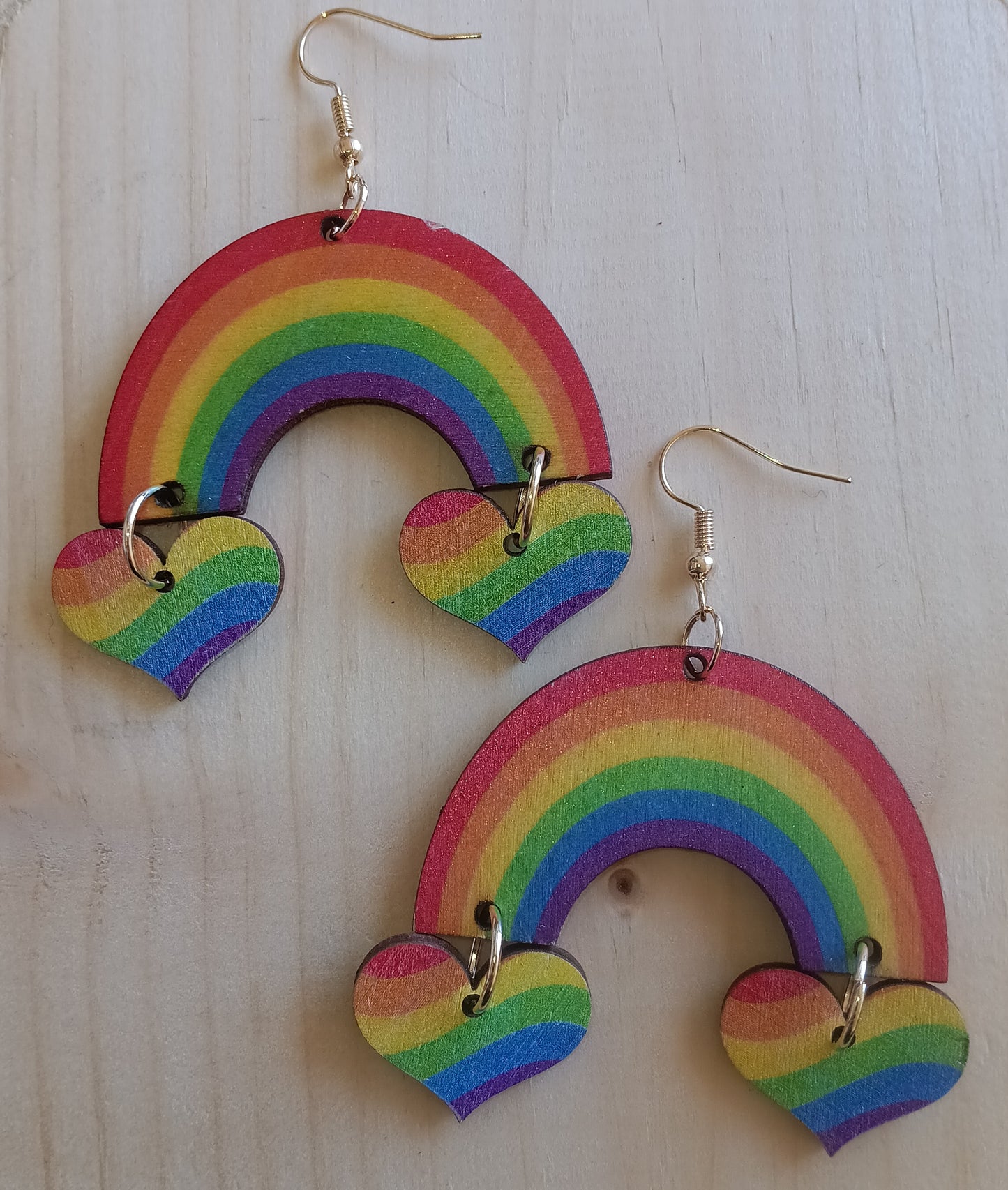 Heart Rainbow Earrings