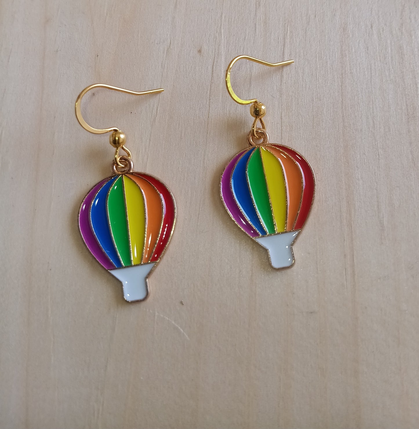 Rainbow Air Balloon Earrings