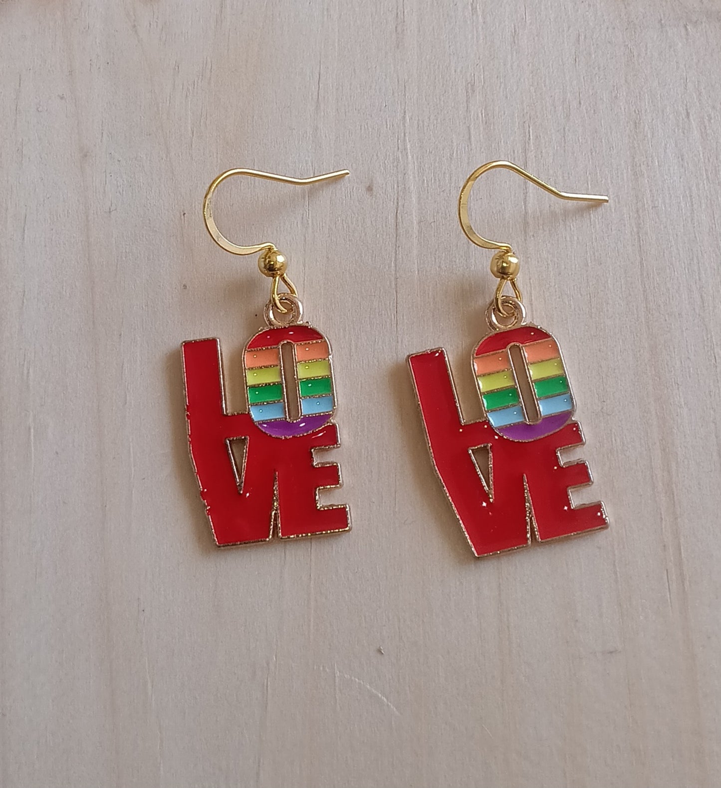 Rainbow Love Earrings