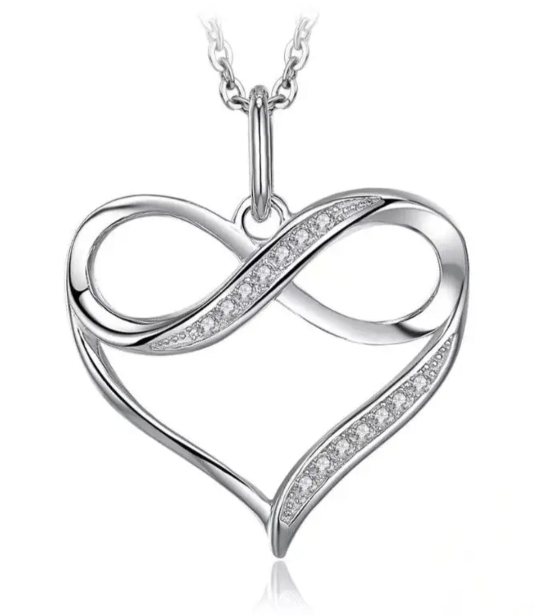 Elegant Heart infinity Necklace