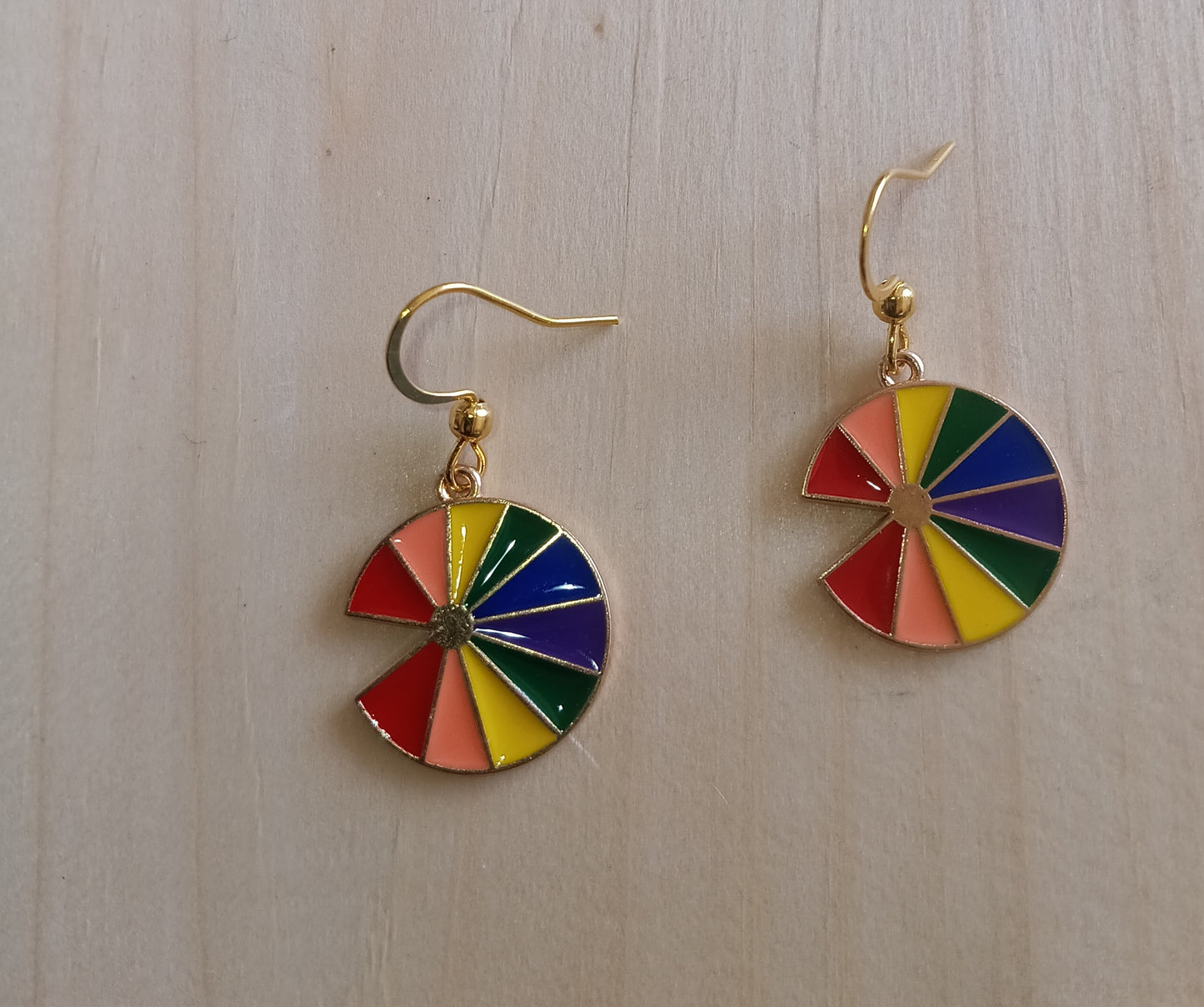 Color Wheel Rainbow Earrings