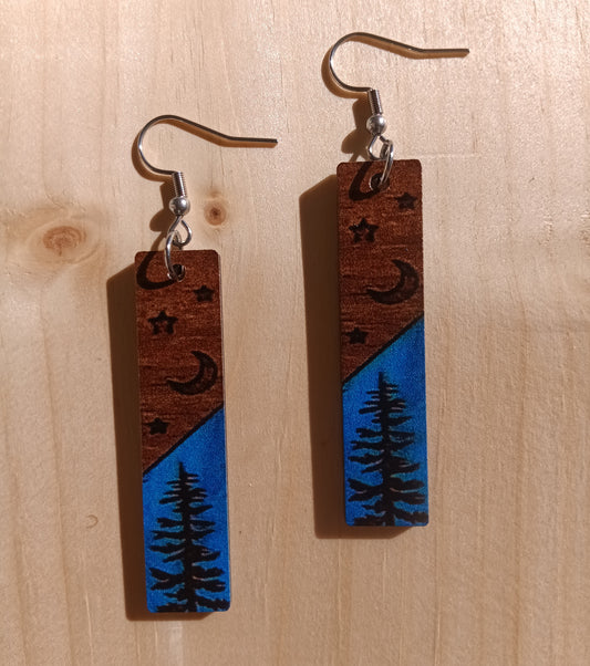 Blue Night Sky Earrings