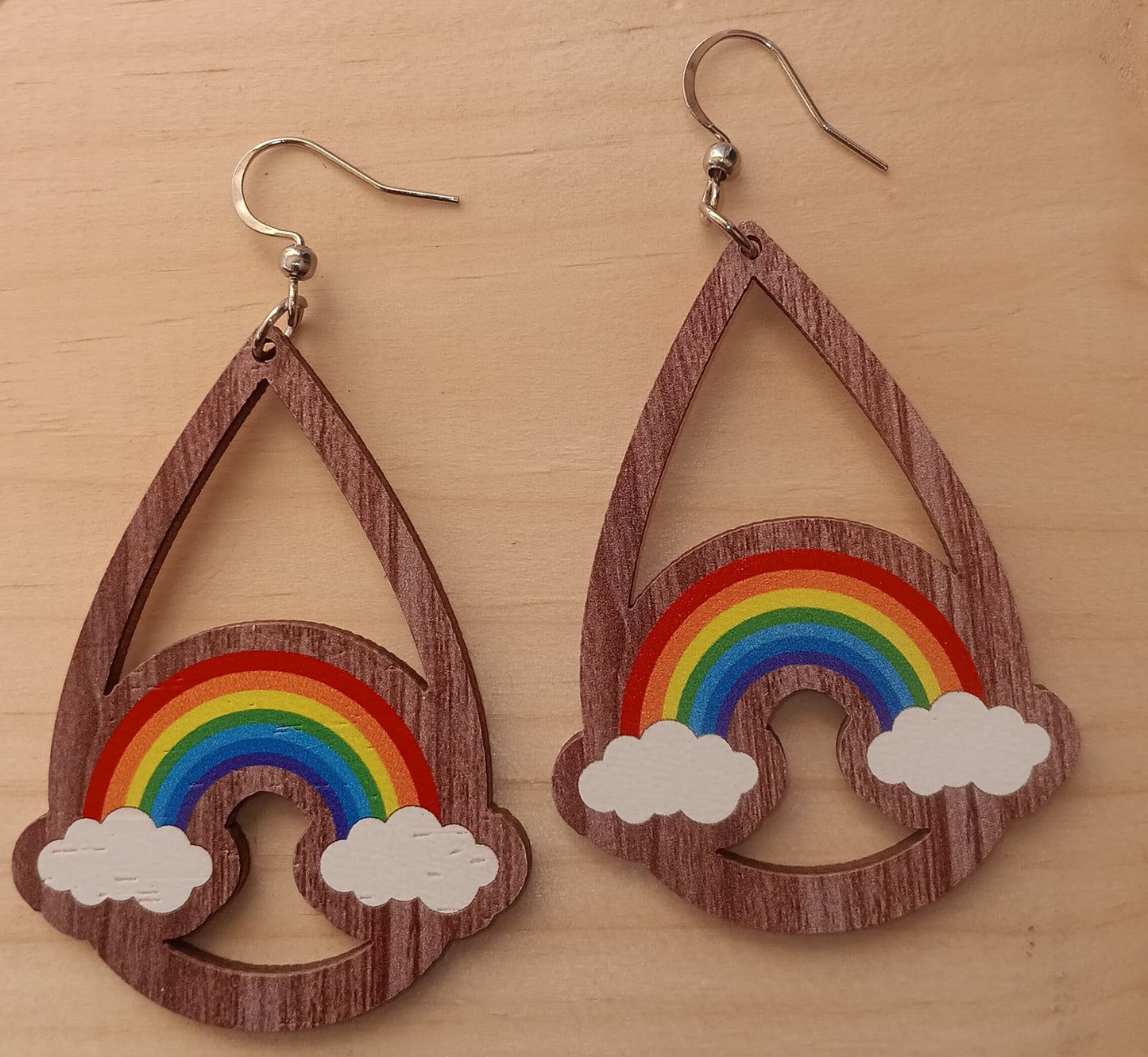 Rainbow Teardrop Earrings