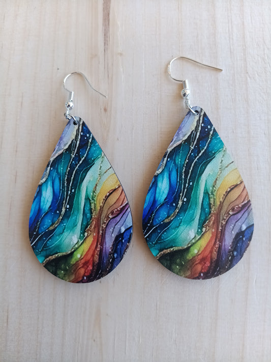 Gorgeous Glitter Flow Abstract Earrings
