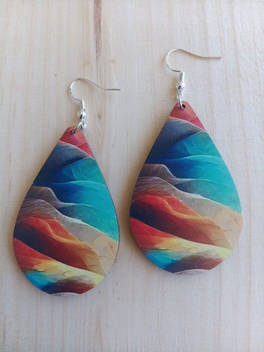 Gorgeous Colorful Abstract Flow Earrings