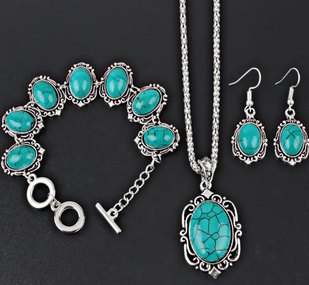 Beautiful Boho Vintage Style Turquoise Gift Set