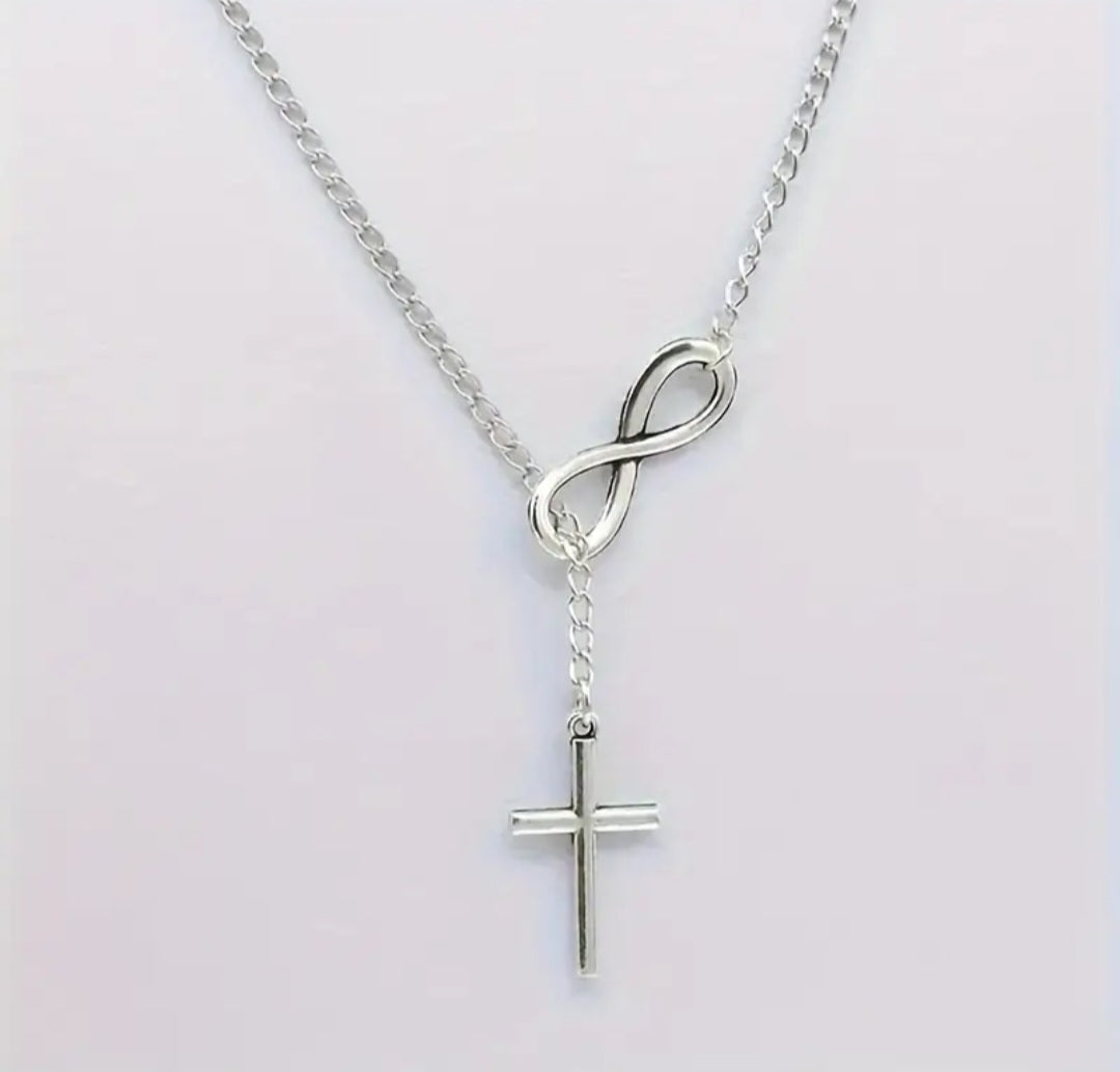 Elegant Infinity Cross Necklace