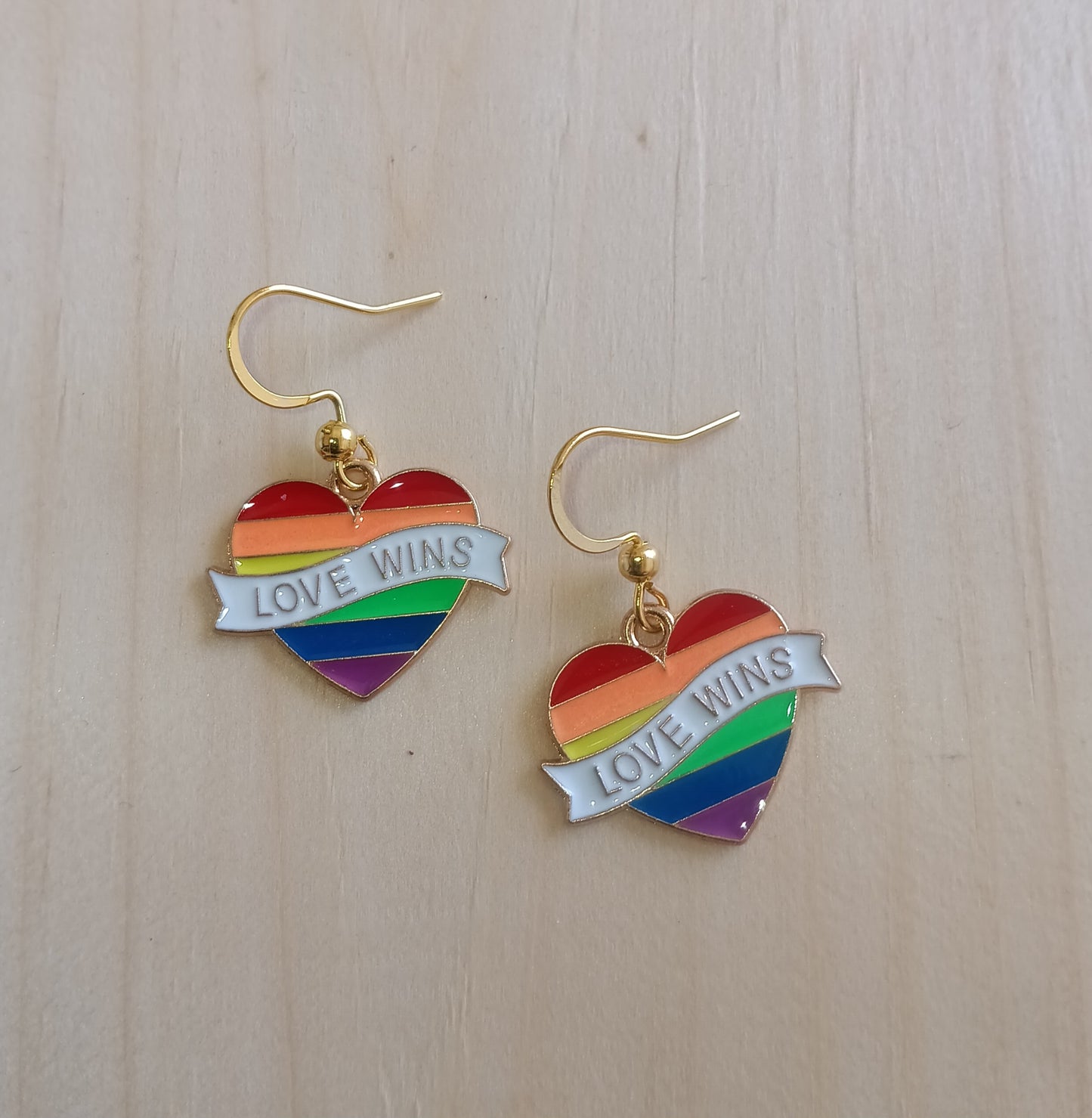 Rainbow Heart Earrings