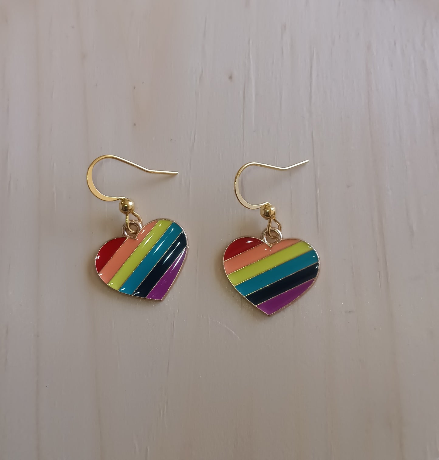 Rainbow Heart Earrings