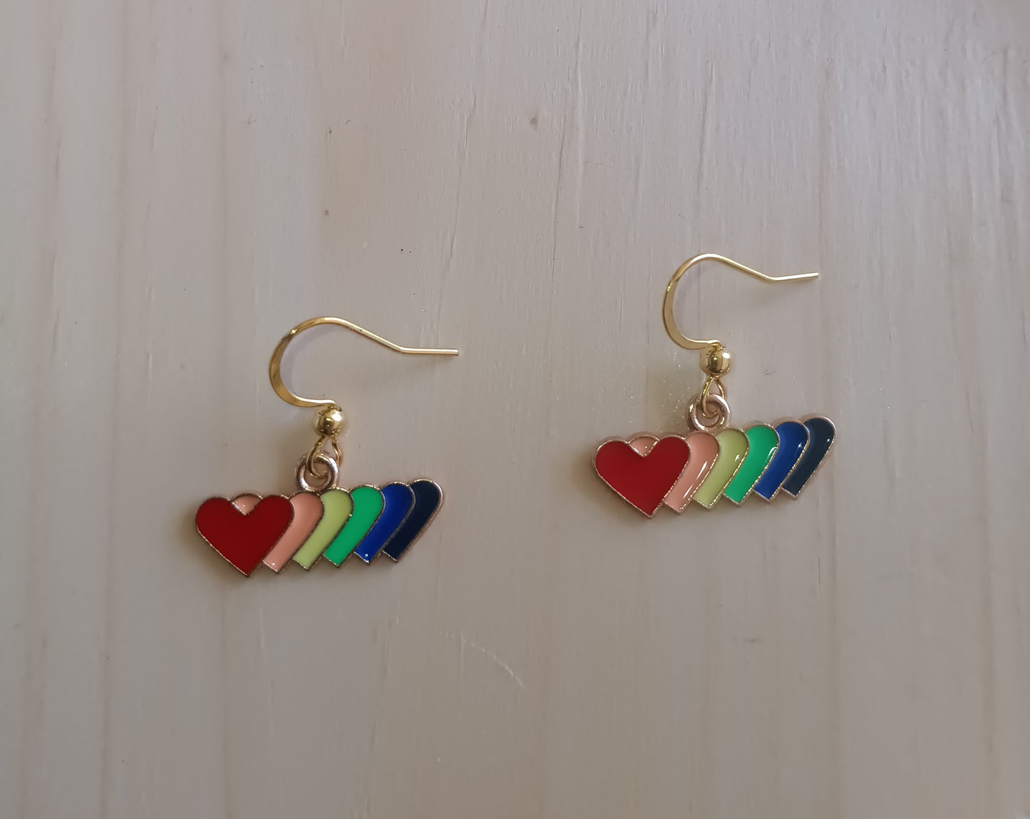 Rainbow Heart Earrings