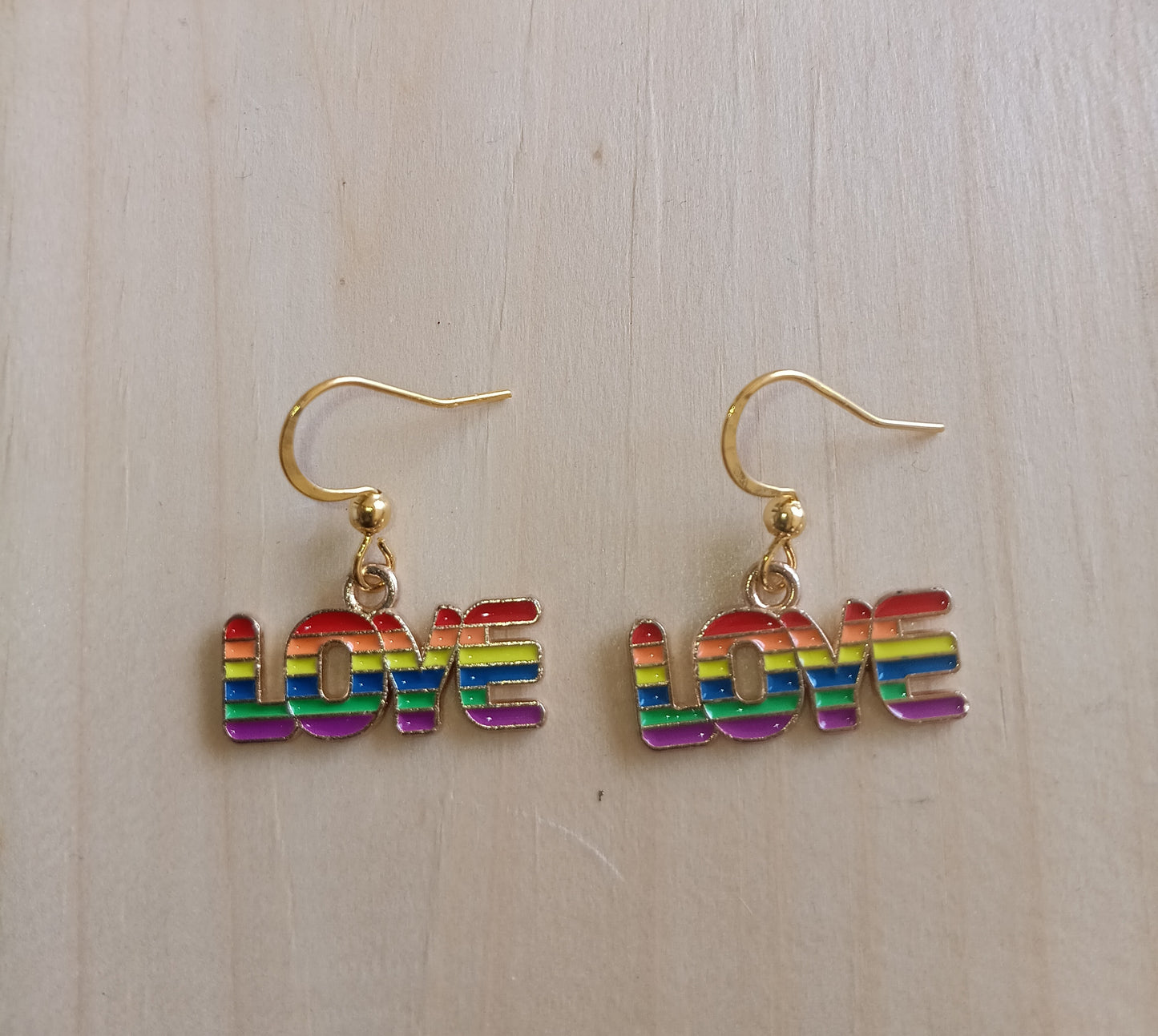Rainbow Love Earrings