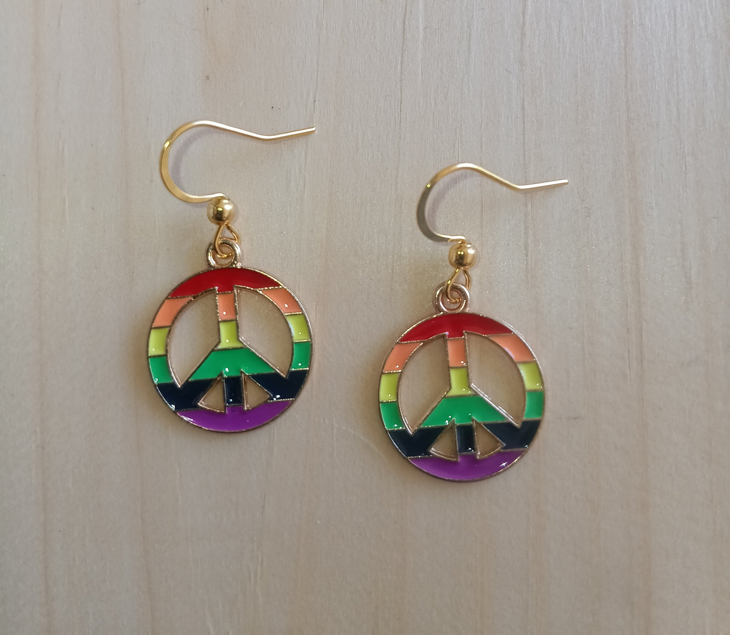 Rainbow Peace Earrings
