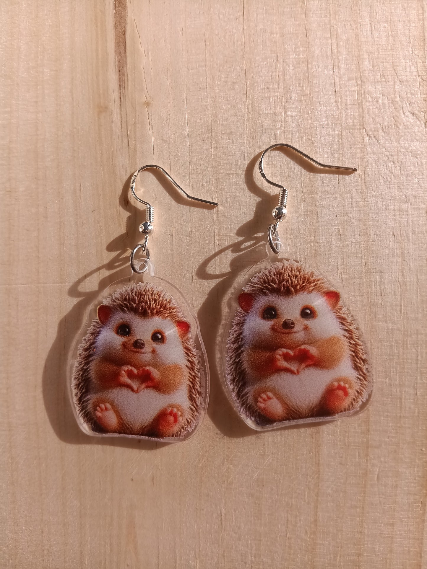 Adorable Heart Hedgehog Earrings