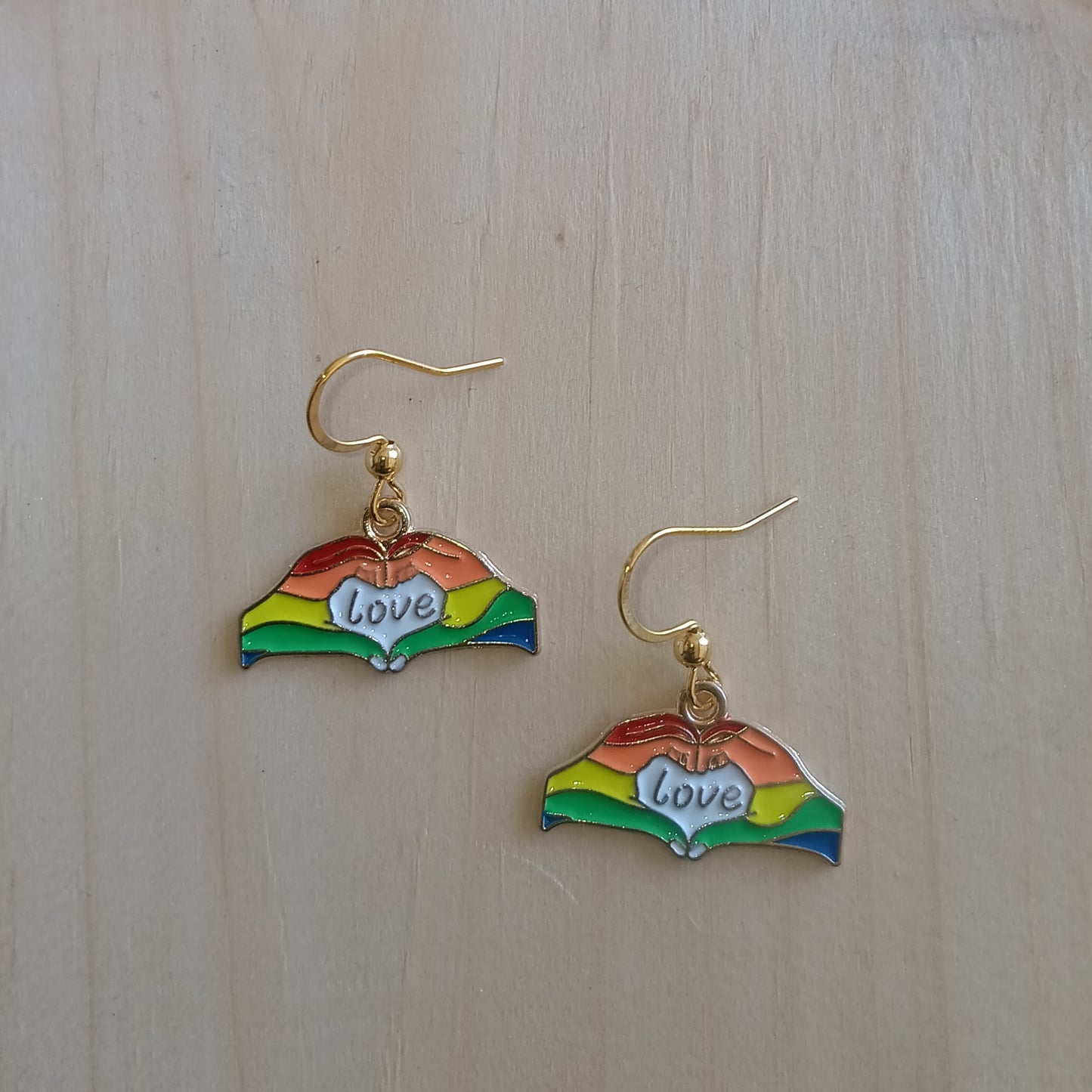 Rainbow Love Earrings