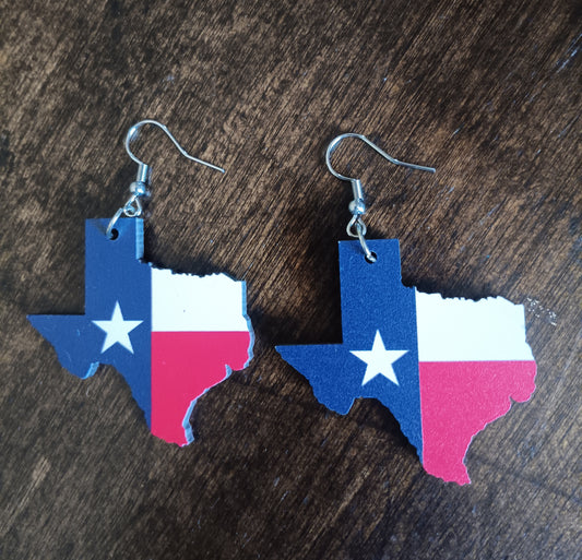 🇨🇱 Gorgeous Southern Charm 🇨🇱Rustic Red, White & Blue Texas Earrings