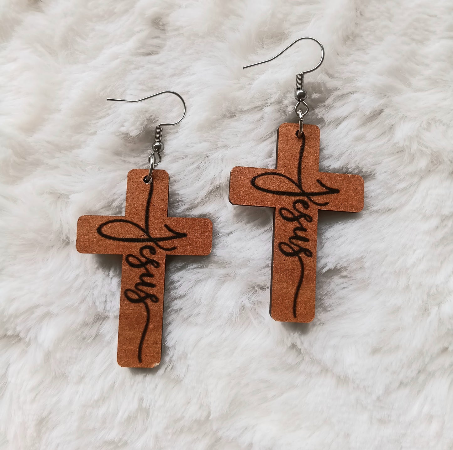 Elegant Jesus Cross Earrings