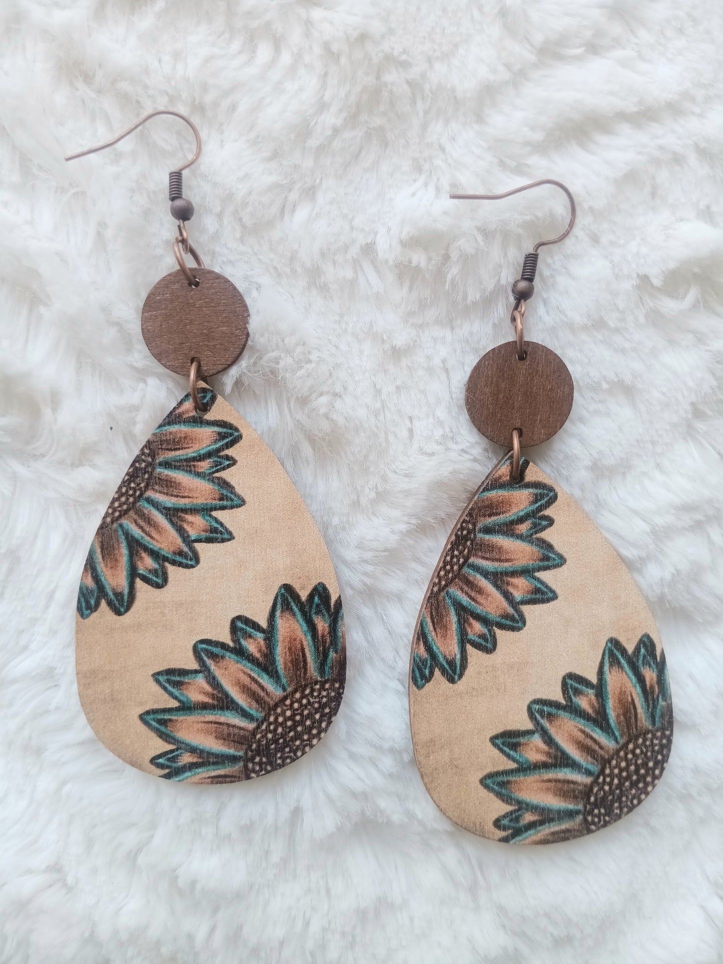 Beautiful Bohemian Sunflower Earrings