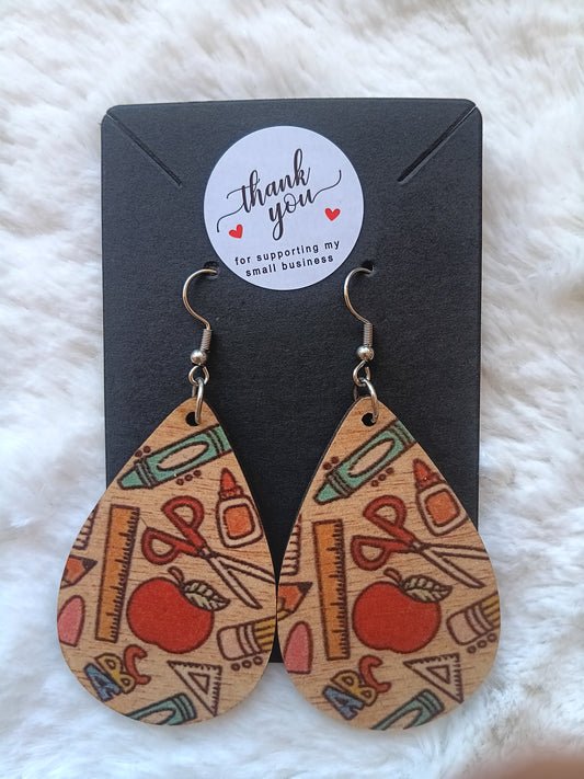 School Themed Earrings