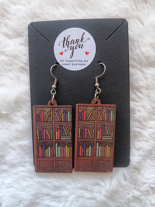 Book Lovers Bookcase Earrings