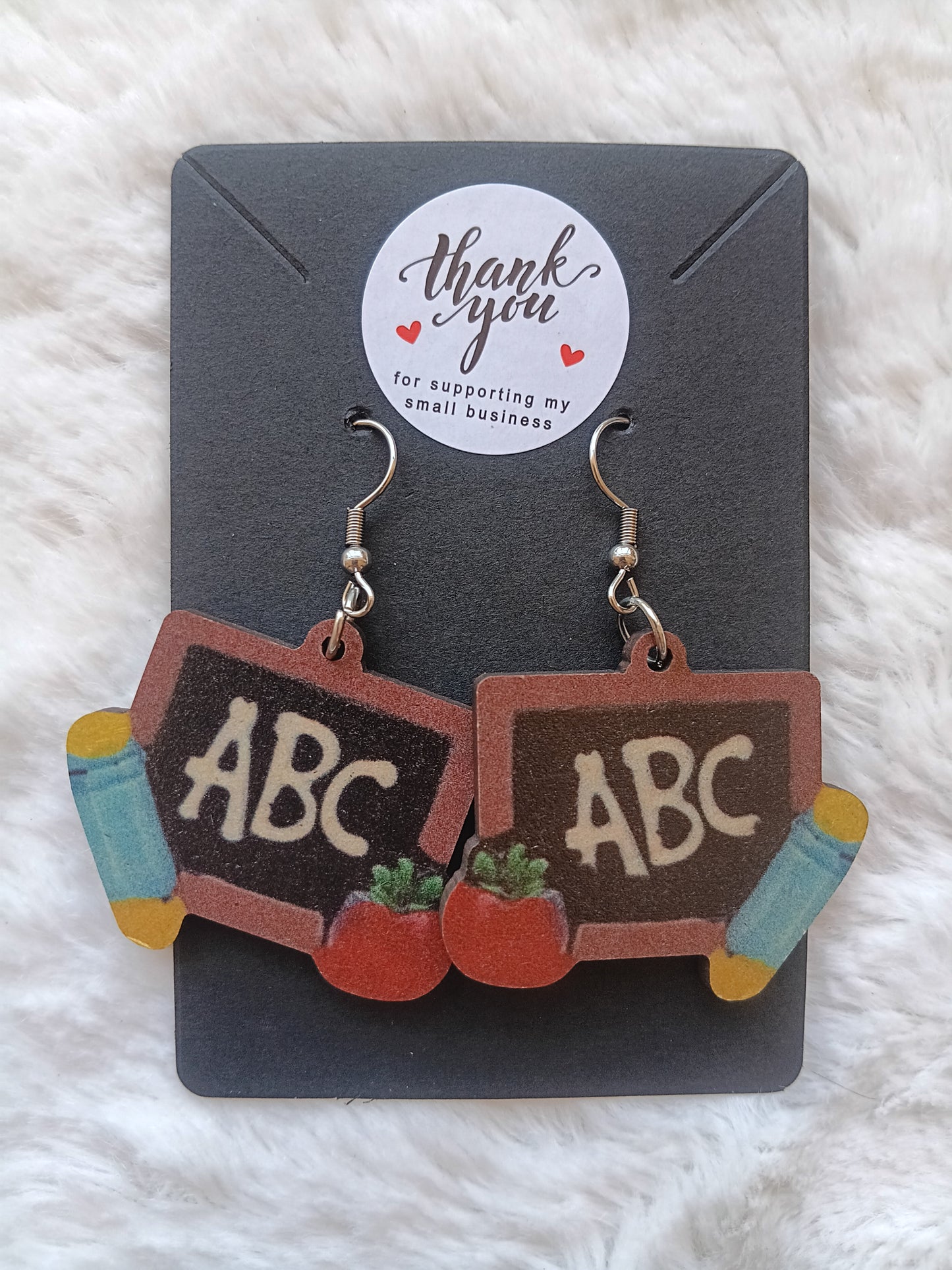 ABC Chalkboard Earrings