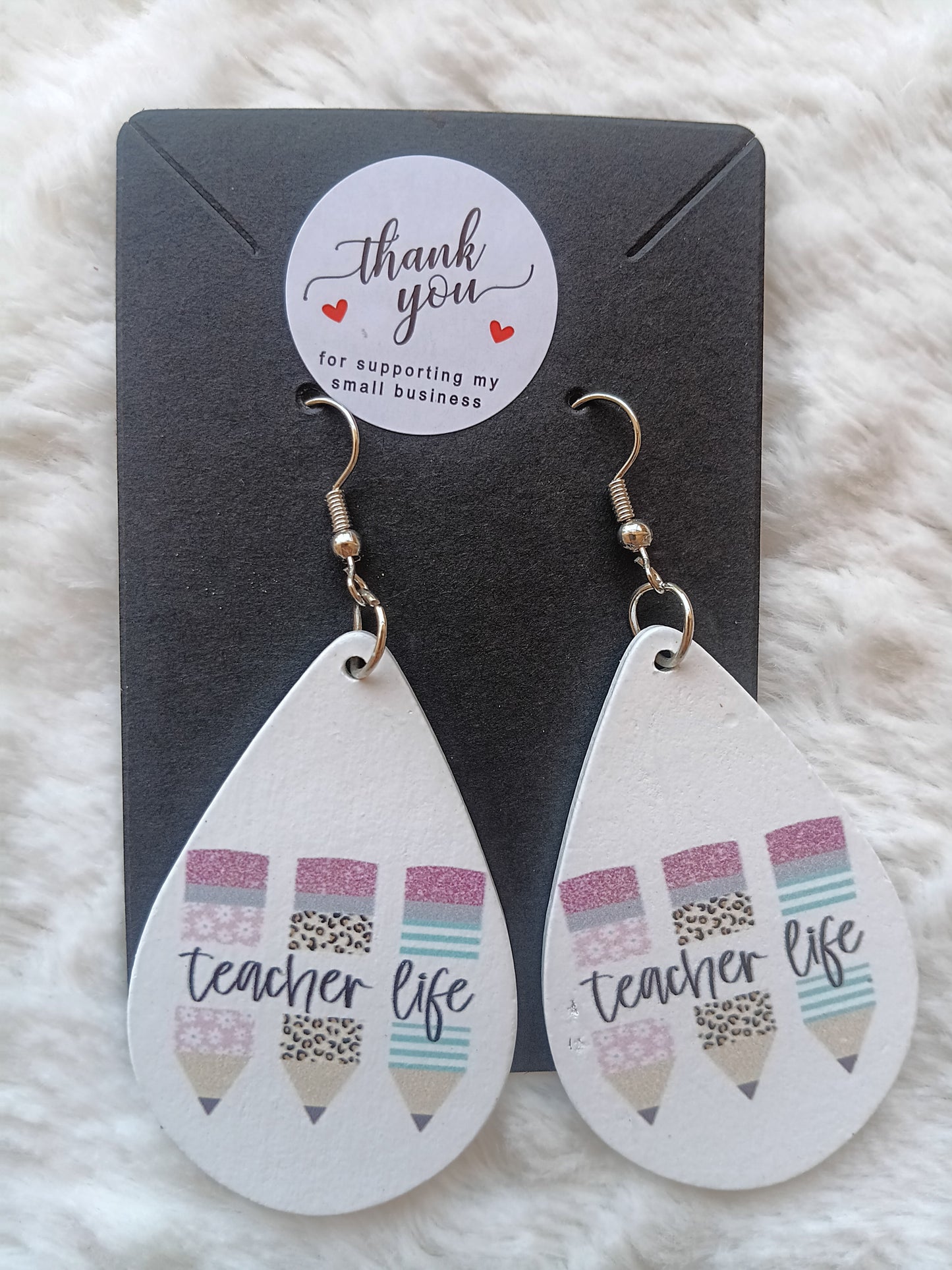 Teacher Life Pencil Earrings