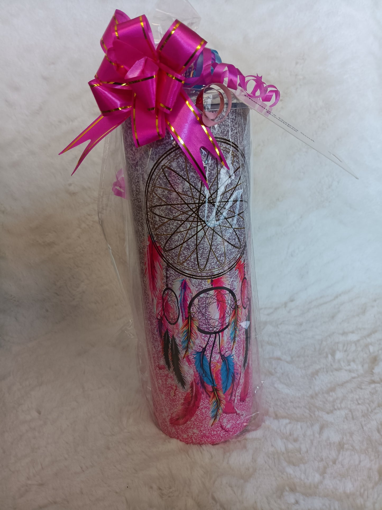 Glitter Dreamcatcher Follow Your Dreams 20 oz skinny Tumbler