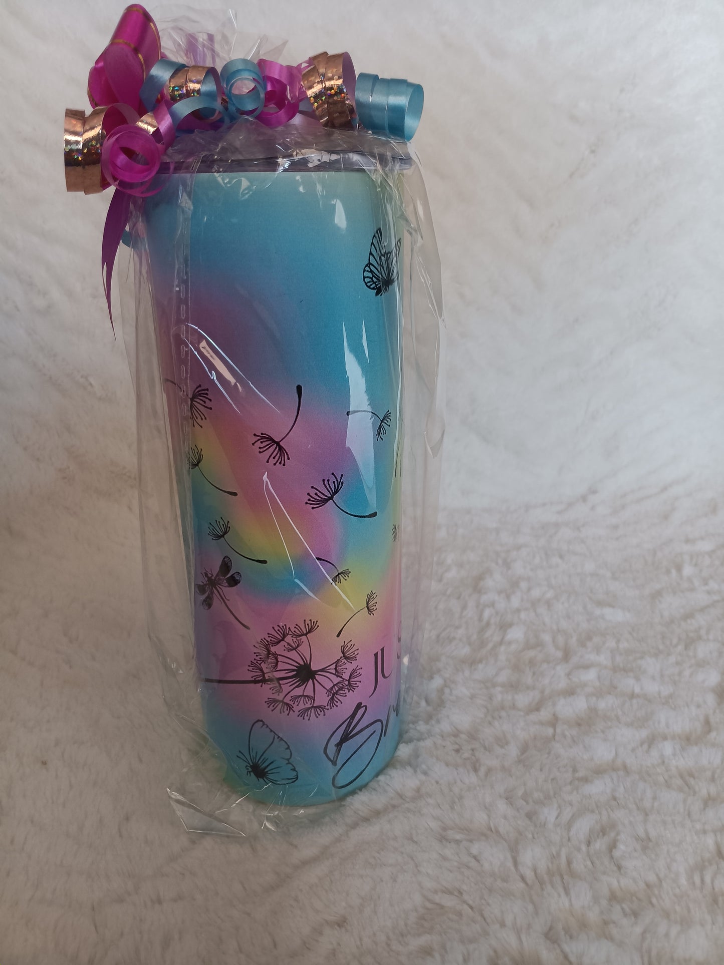 Colorful Just Breathe Dandelion 20 oz Tumbler